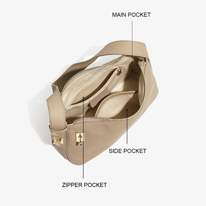 Women's Minimalism Soft Leather Elegant Shoulder Bag-RAIIFY