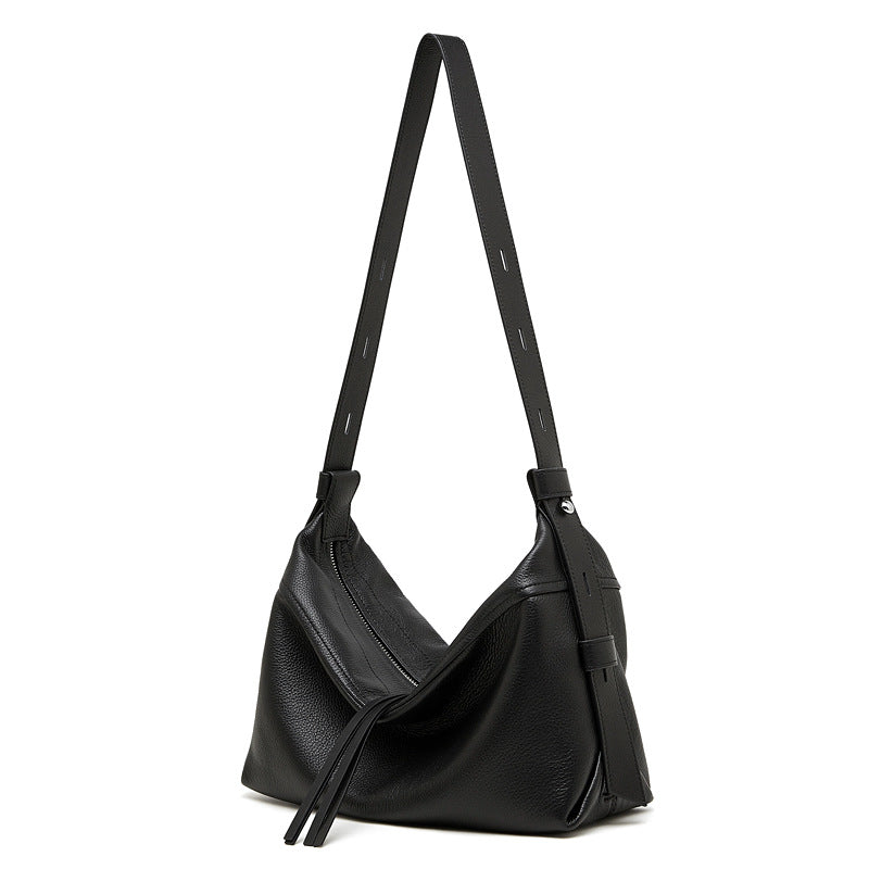 Women’s Minimalist Fashion Leather Hobo Shoulder Bag-RAIIFY