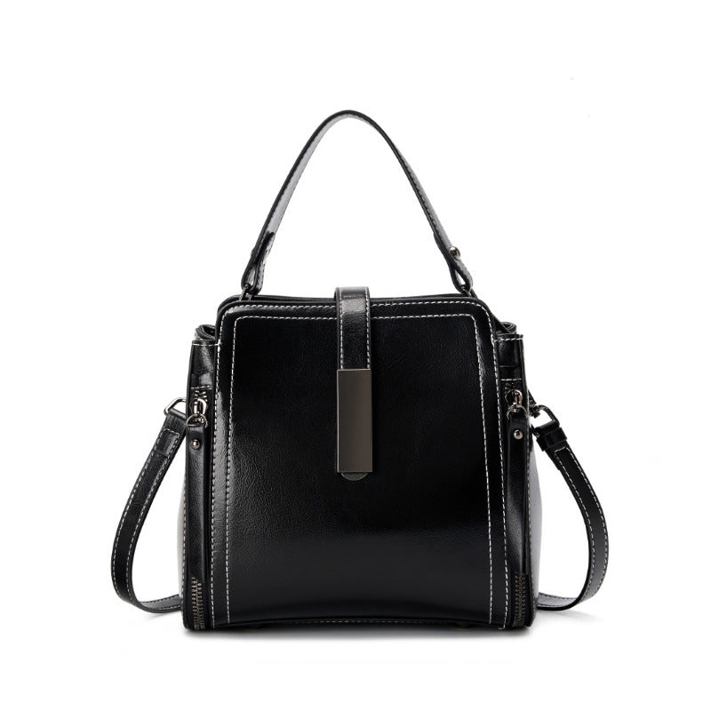 Women Vintage Leather Casual Satchel Bag-RAIIFY