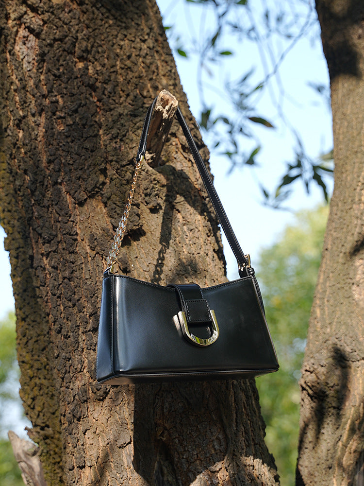 Women Stylish Leather Chian Strap Shoulder Bag-RAIIFY