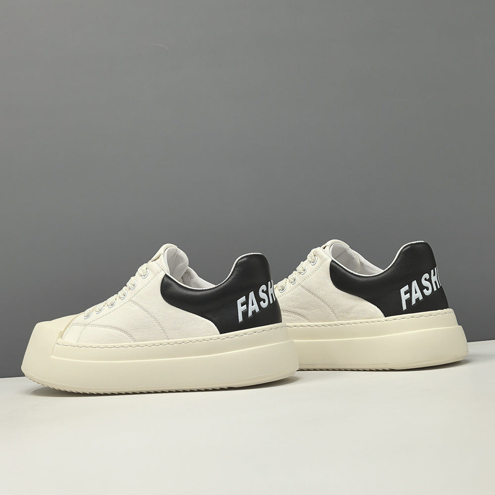 Men's Fashion Quilted Leather Flat Casual Shoes-RAIIFY