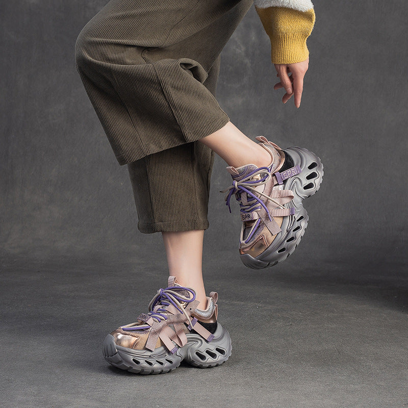 Women's Fashion Color Block Chunky Platform Sneakers-RAIIFY