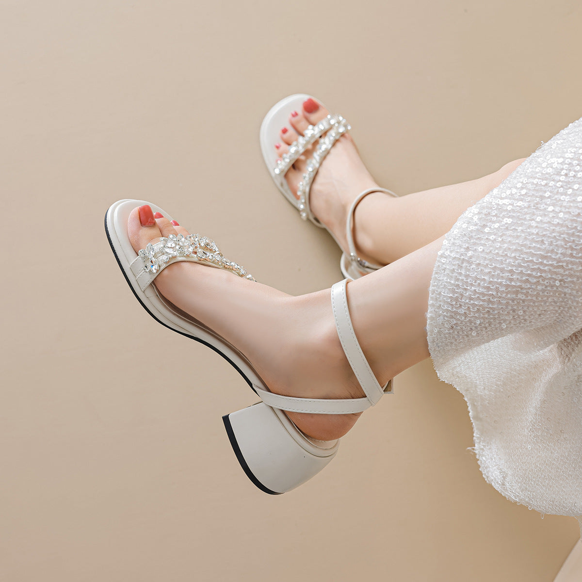 Women's Summer One-Stap Fashion Casual Block Sandals-RAIIFY