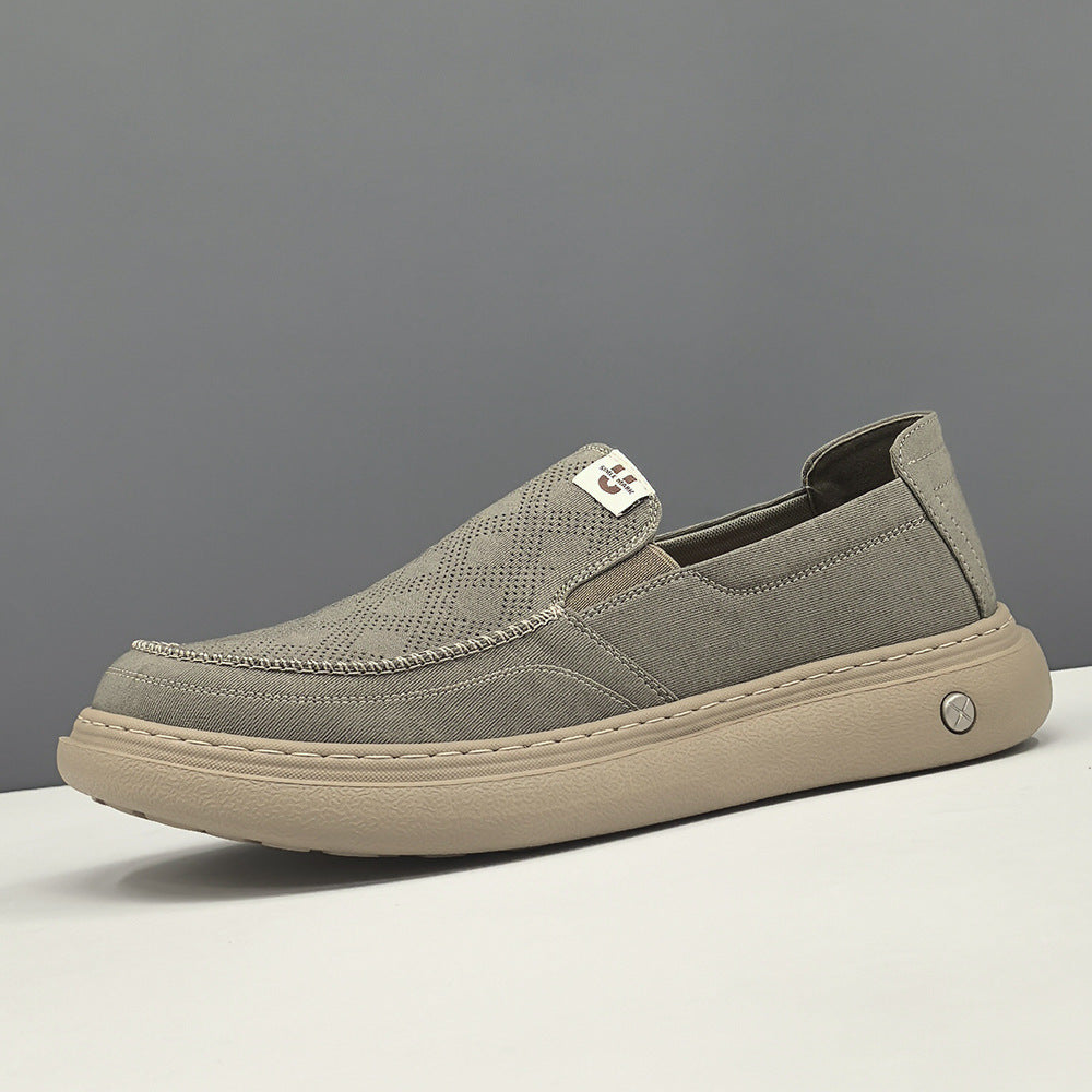 Men Minimalism Breathable Canvas Casual Loafers-RAIIFY