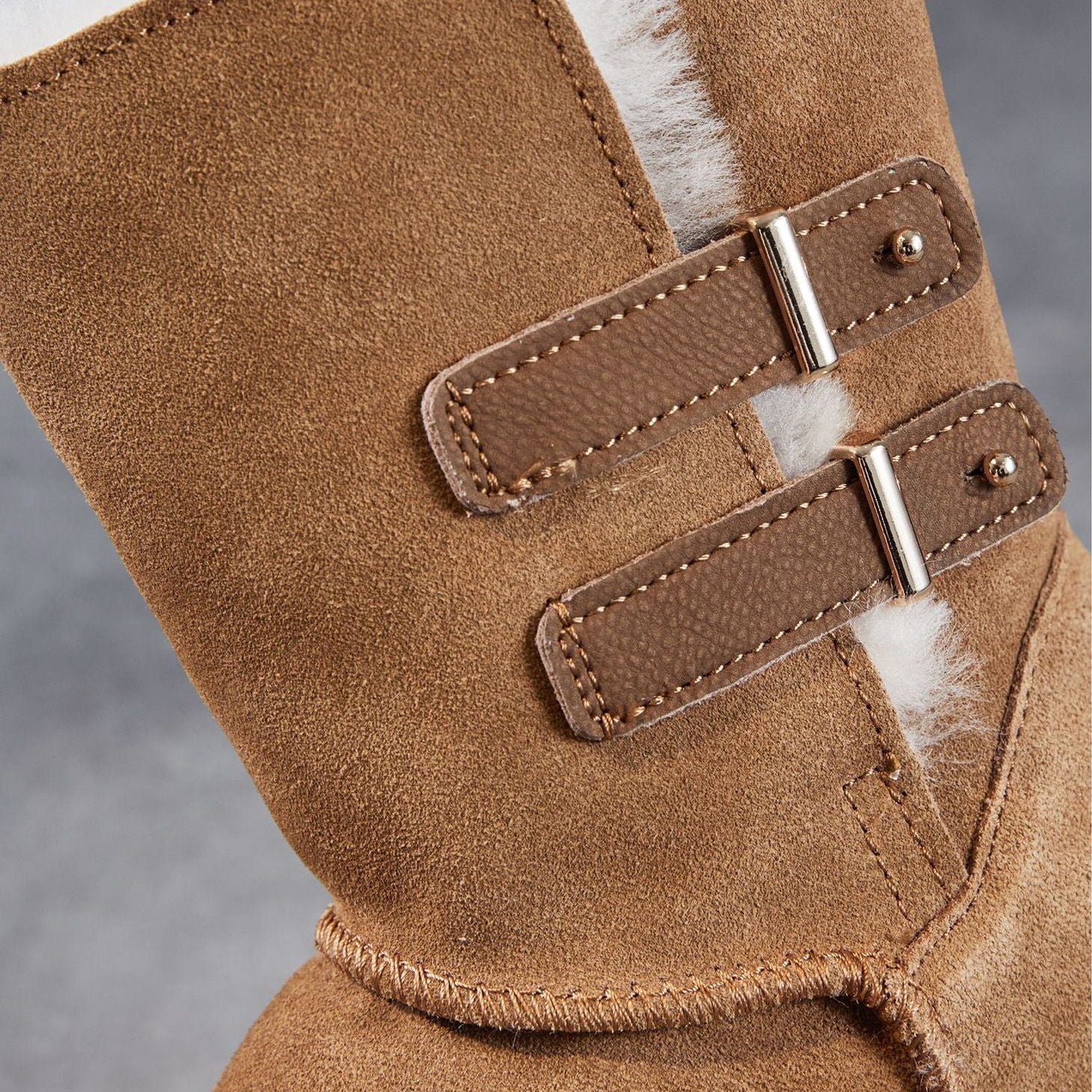 Women's Suede Retro Soft Comfort Snow Boots-RAIIFY