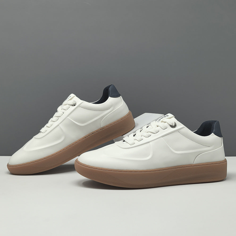 Men's Minimalism Embossed Leather Casual Sneakers-RAIIFY