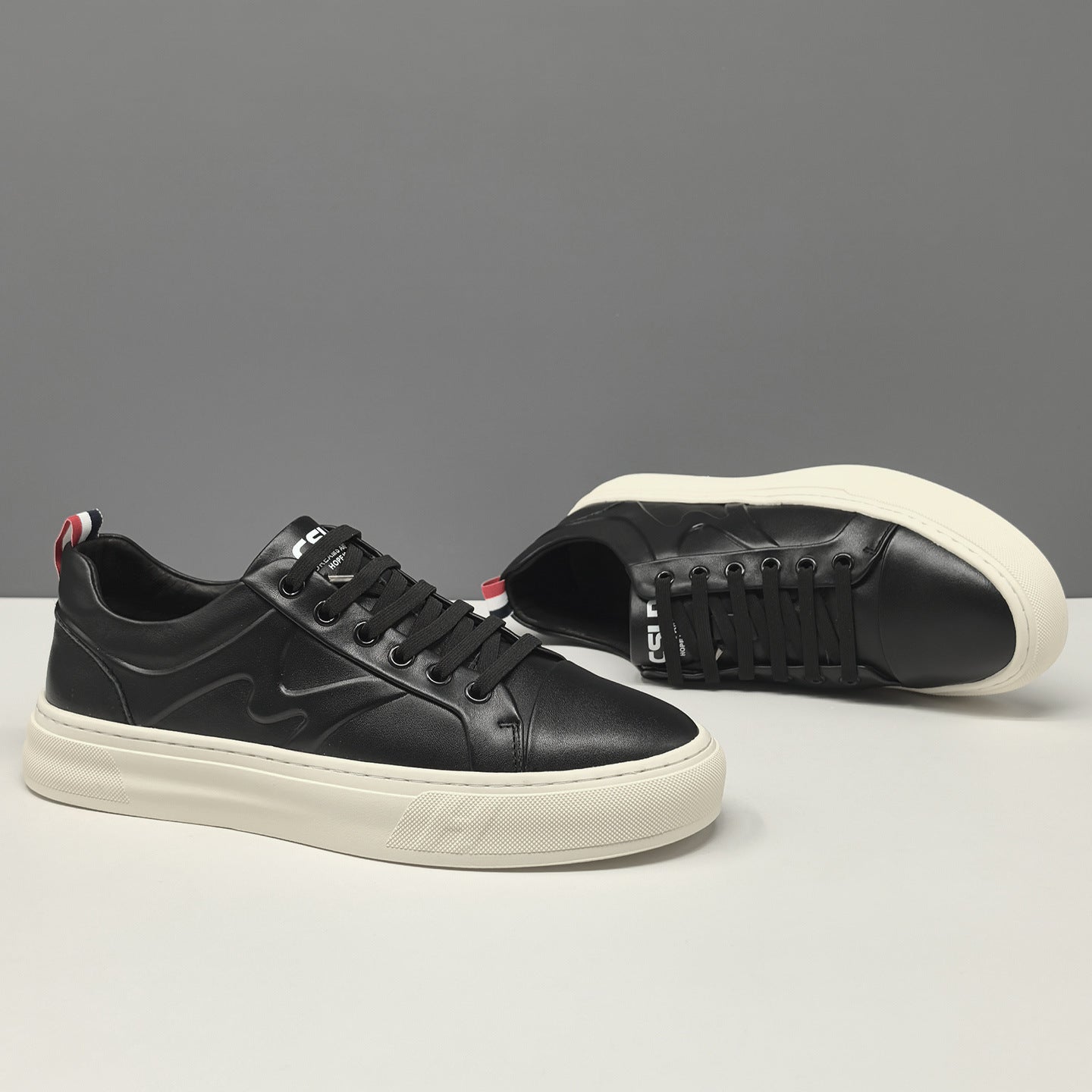 Men's Minimalist Leather Flat Casual Shoes-RAIIFY