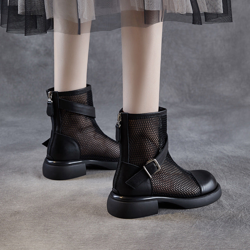 Women Fashion Breathable Mesh Minimalism Summer Boots-RAIIFY