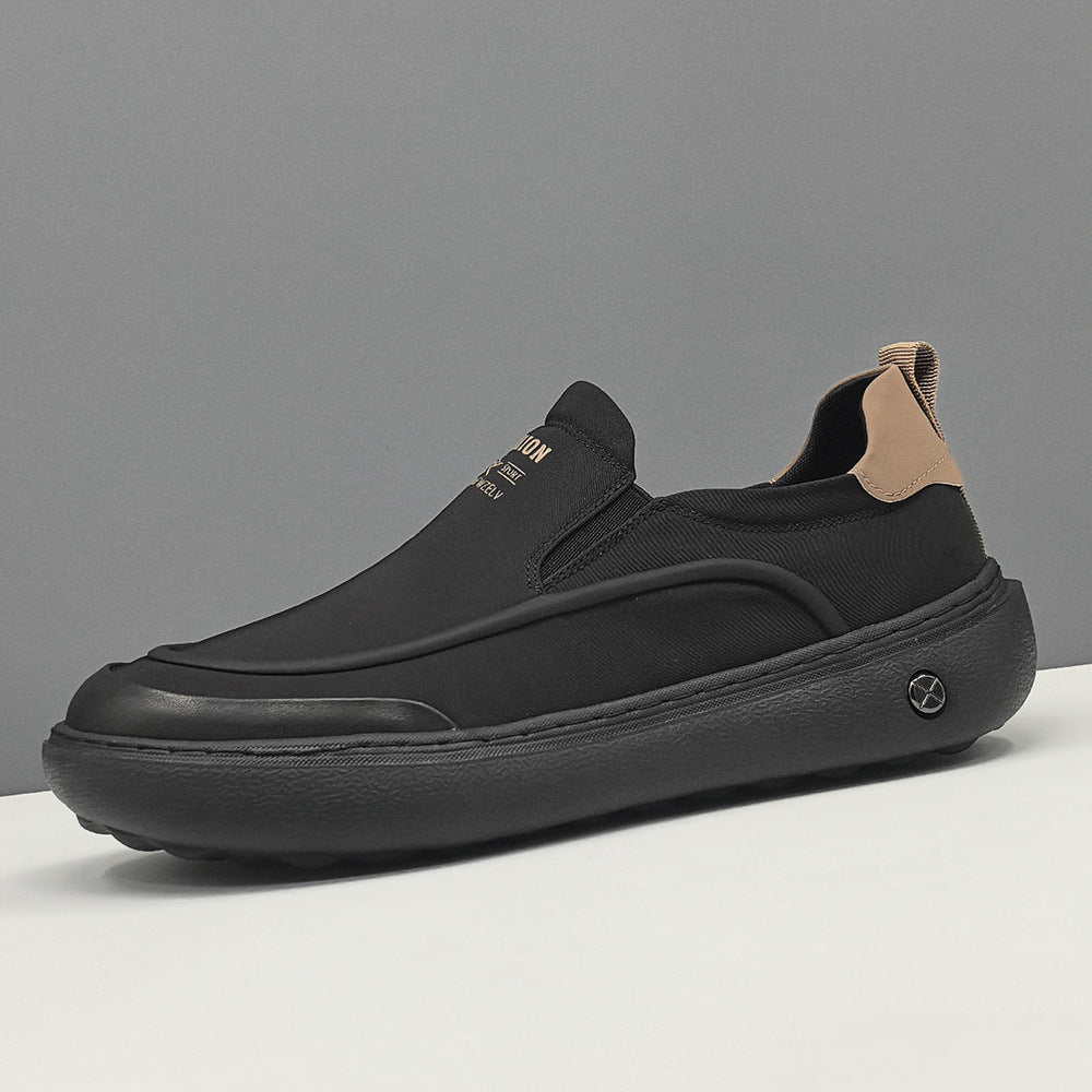 Men Minimalism Plain Breathable Canvas Casual Loafers-RAIIFY