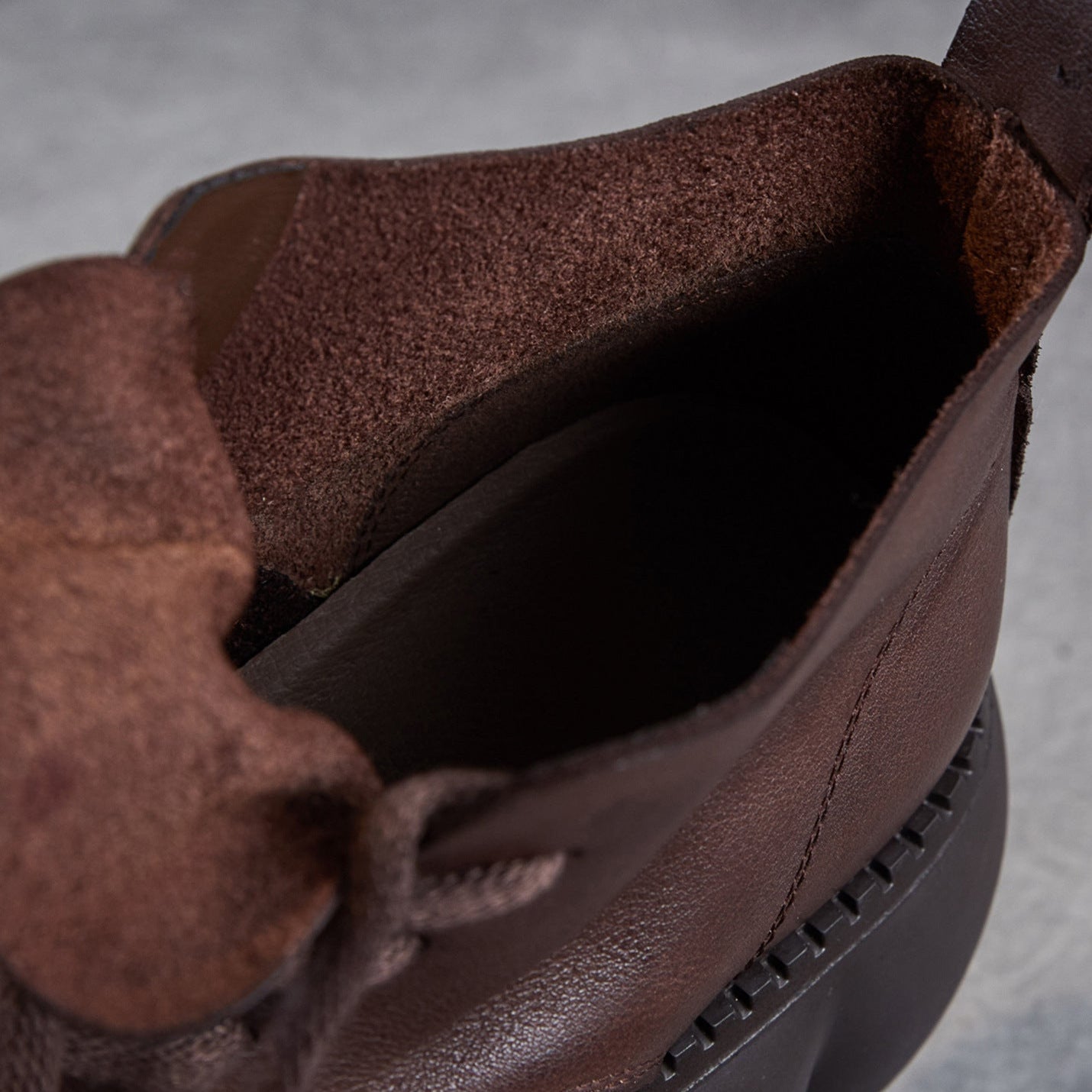 Women's Soft Leather Chunky Platform Ankle Boots-RAIIFY