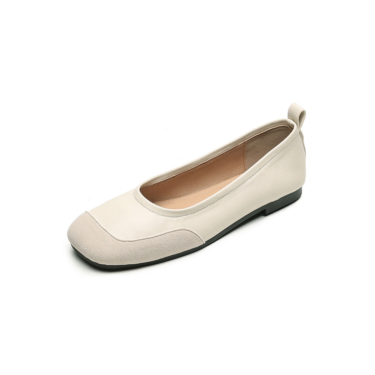 Women's Minimalism Patchwork Leather Soft Flats-RAIIFY