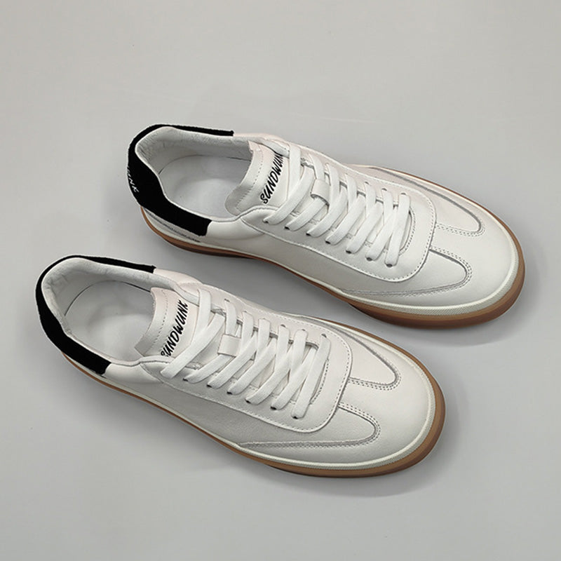 Men Fashion Soft Leather Flat Casual Shoes-RAIIFY