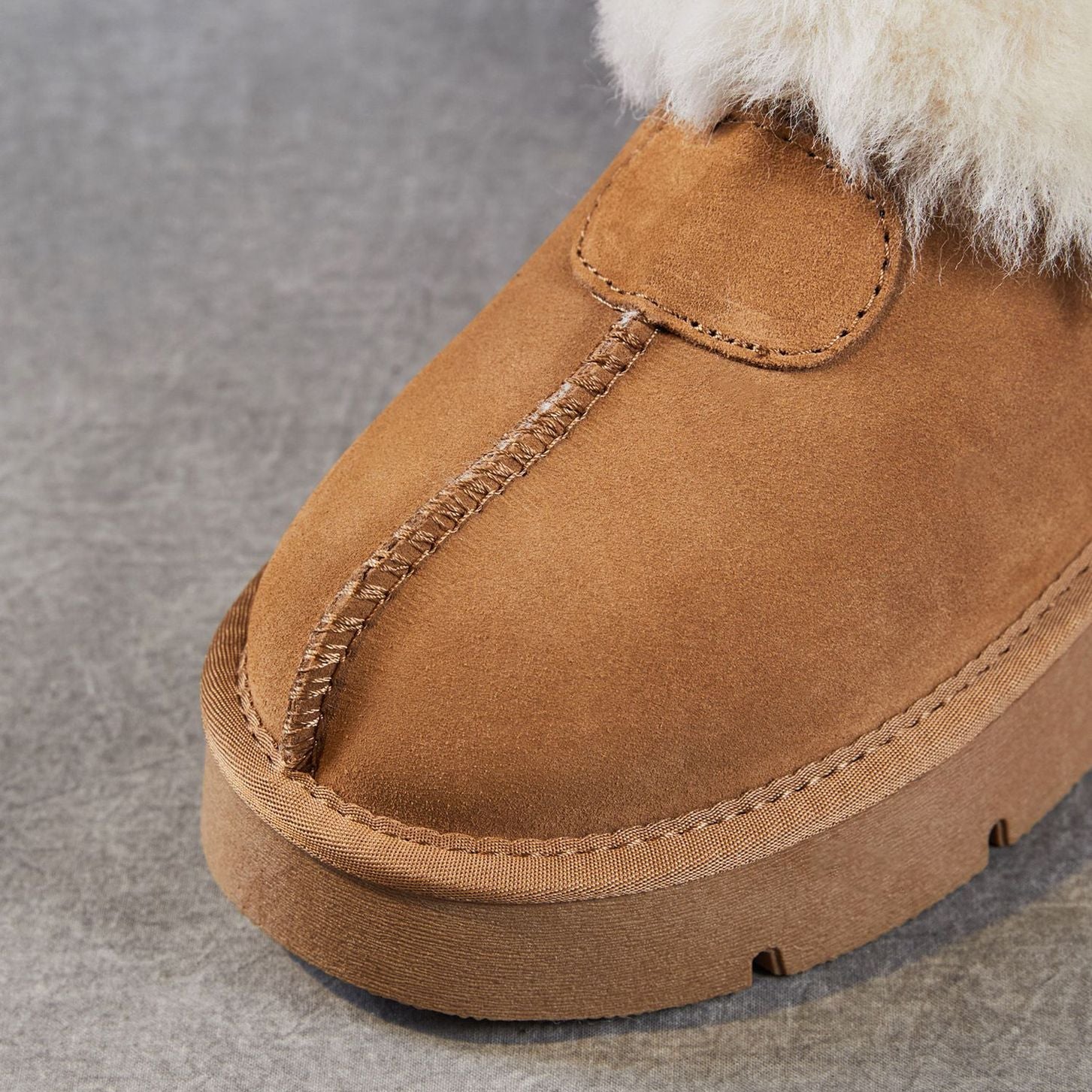 Women's Retro Winter Furred Slip-on Casual Shoes-RAIIFY