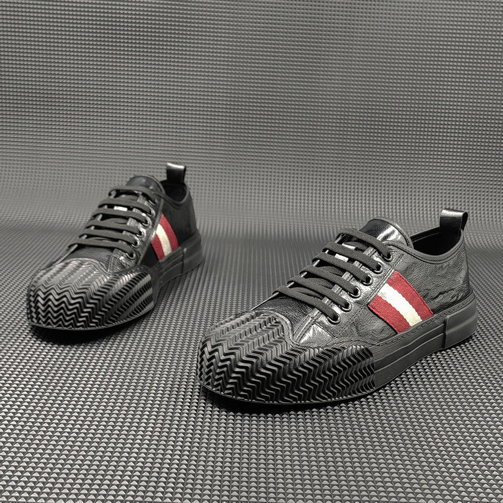 Men Minimalist Leather Flat Casual Shoes-RAIIFY