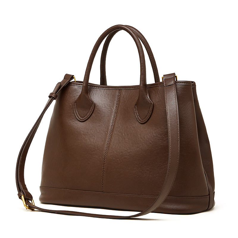 Women's Top-Grain Leather Large Capacity Tote Bag-RAIIFY