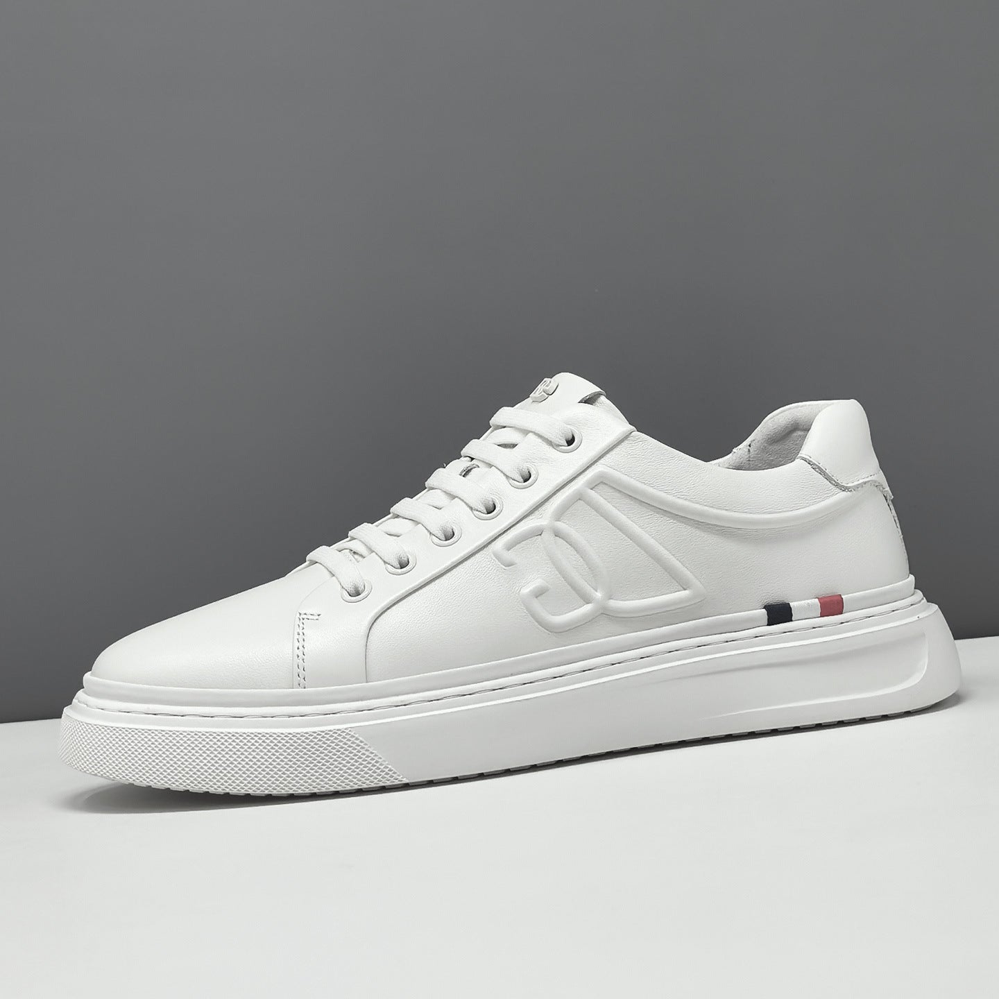 Men's Plain Leather Fashion Flat Casual Shoes-RAIIFY