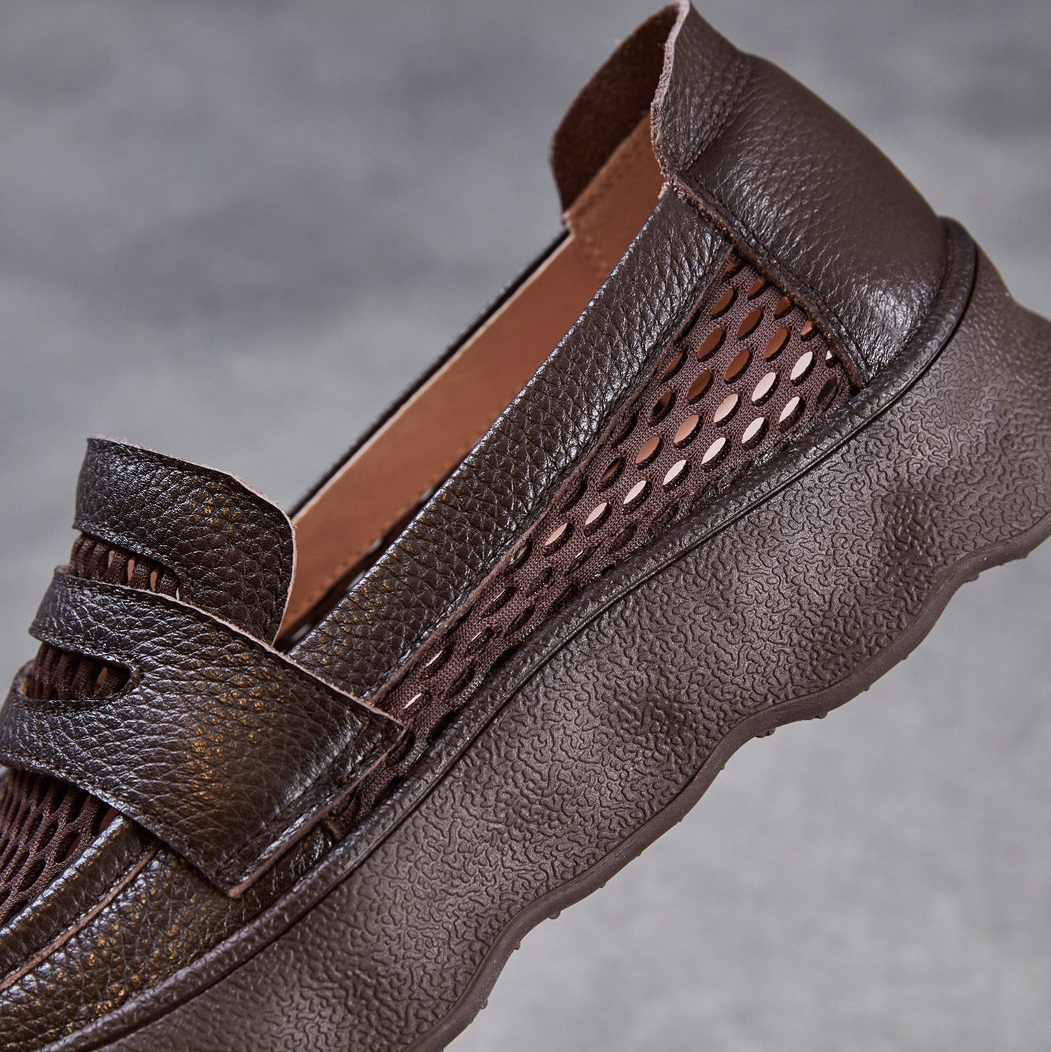 Women's Retro Breathable Hollow Mesh Flat Loafers