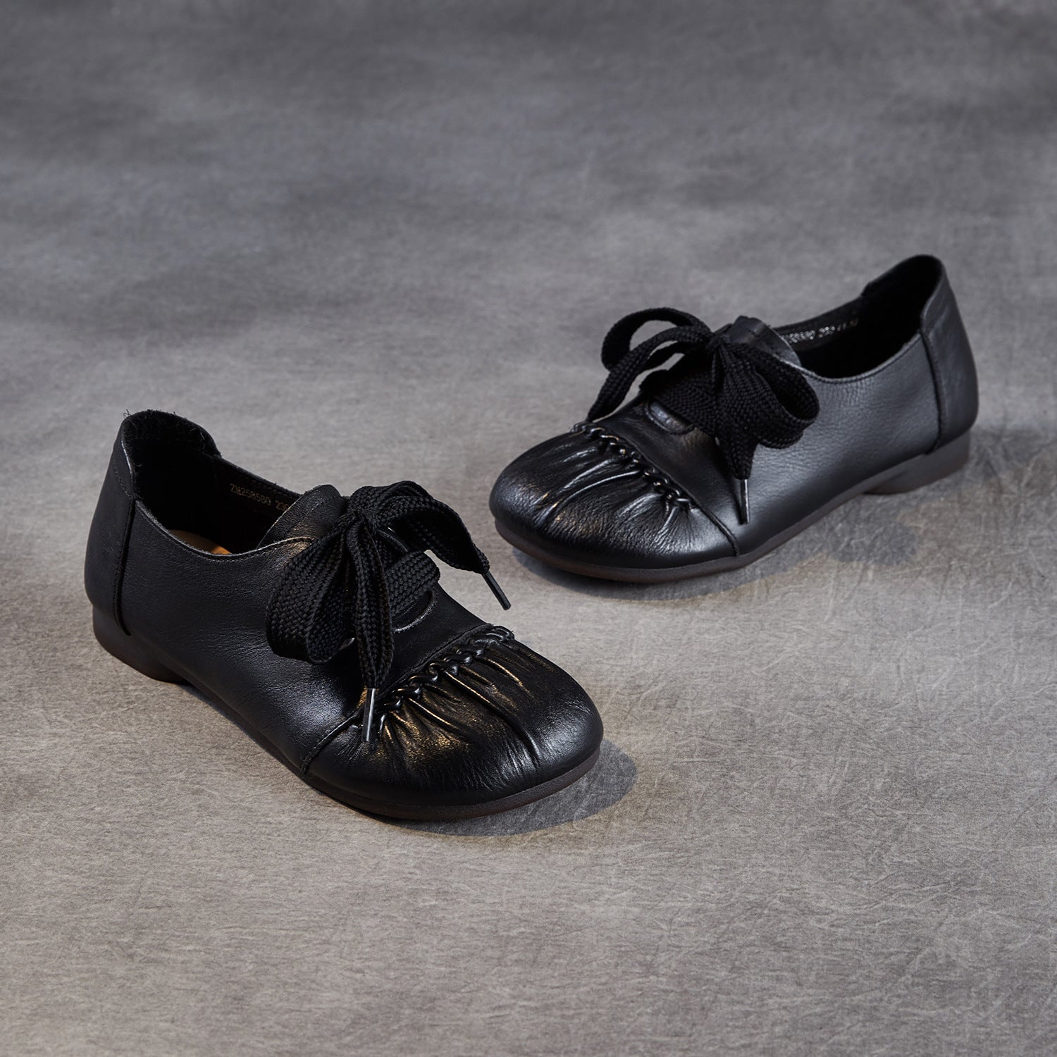 Women's Handmade Vintage Leather Lace-up Casual Shoes-RAIIFY