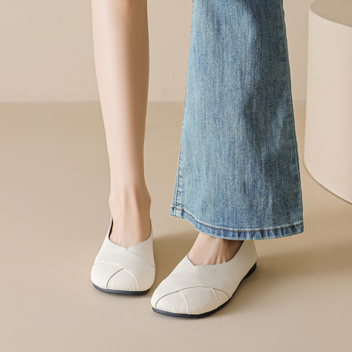 Women's Minimalist Round Toe Comfortable Flats-RAIIFY