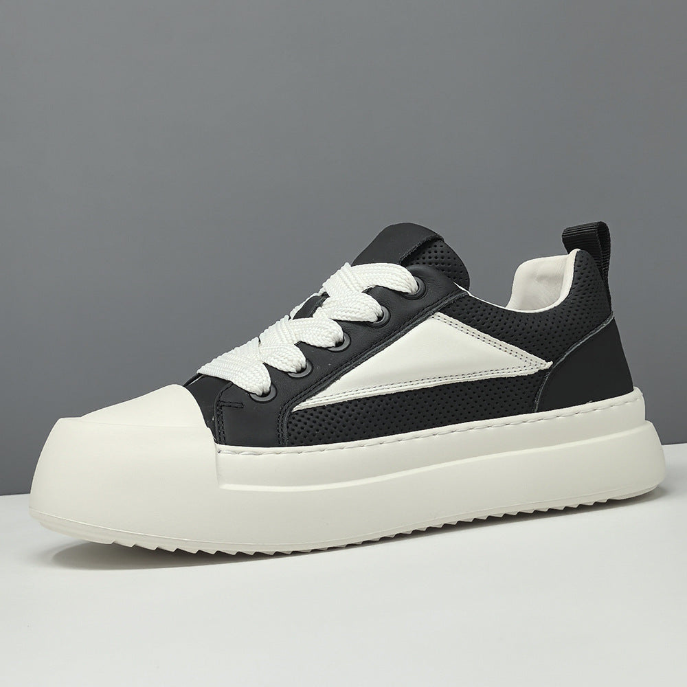 Men's Fashion Hollow Leather Breathable Casual Shoes-RAIIFY