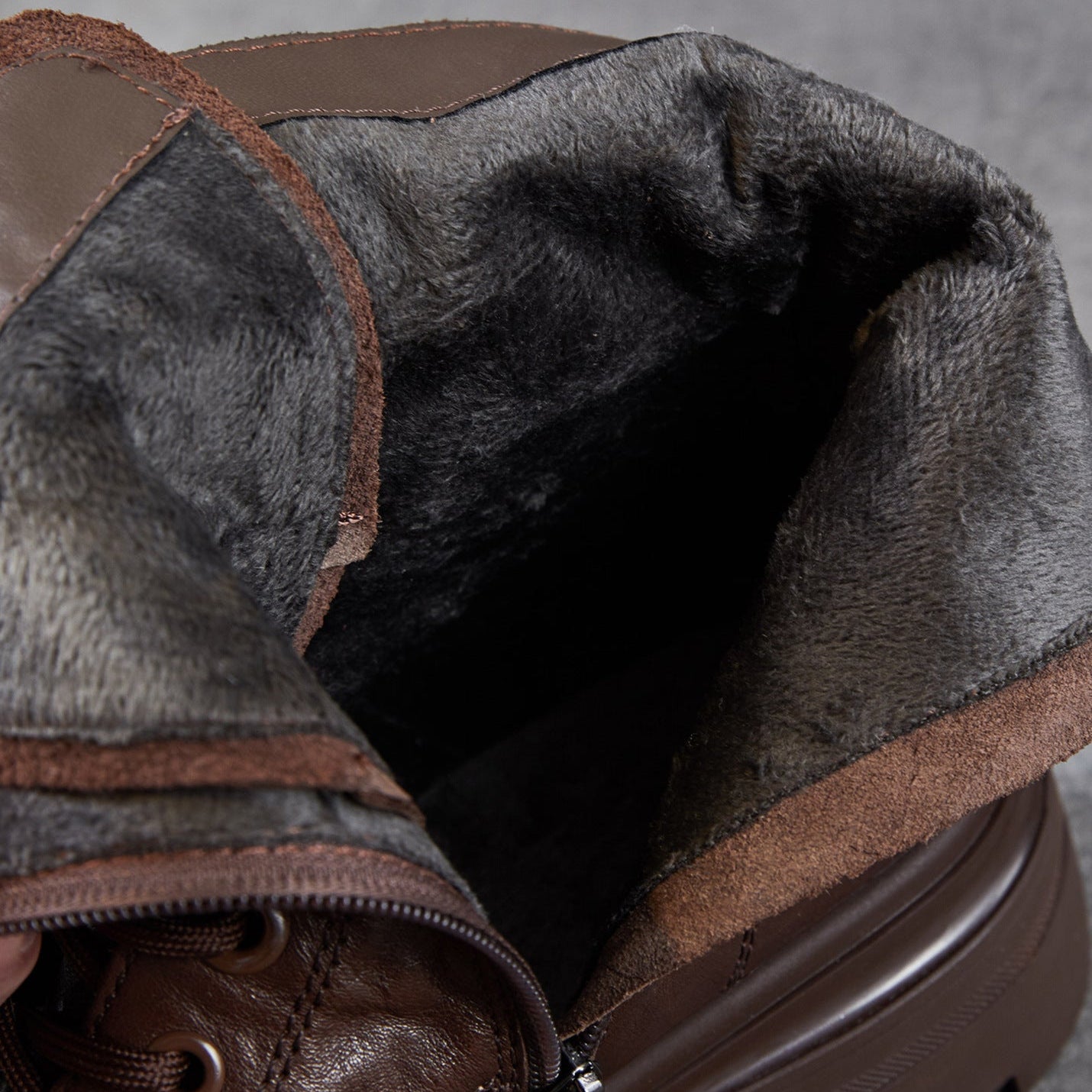 Women's Vintage Leather Winter Motorcycle Boots-RAIIFY