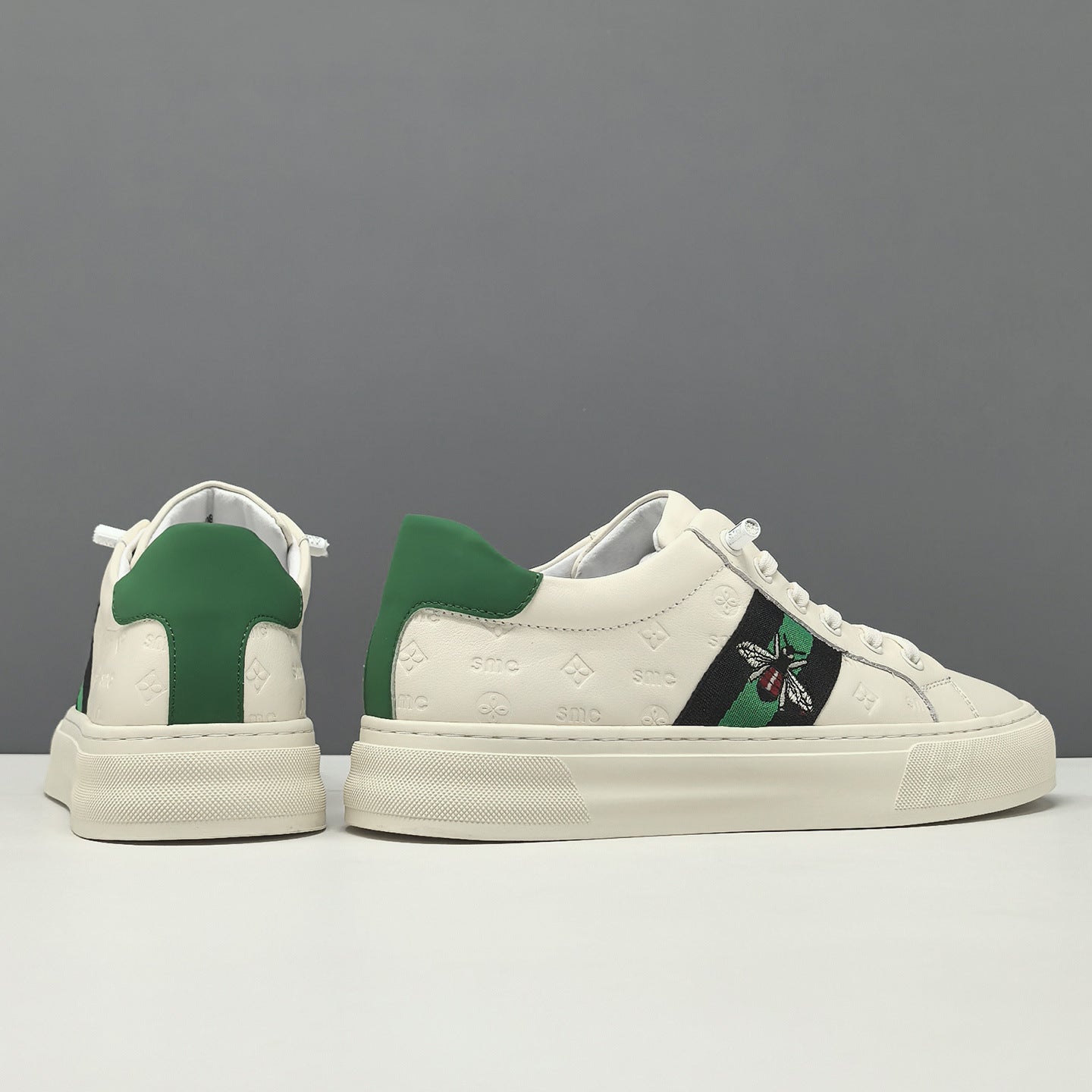 Men's Fashion Embossed Leather Flat Casual Shoes-RAIIFY