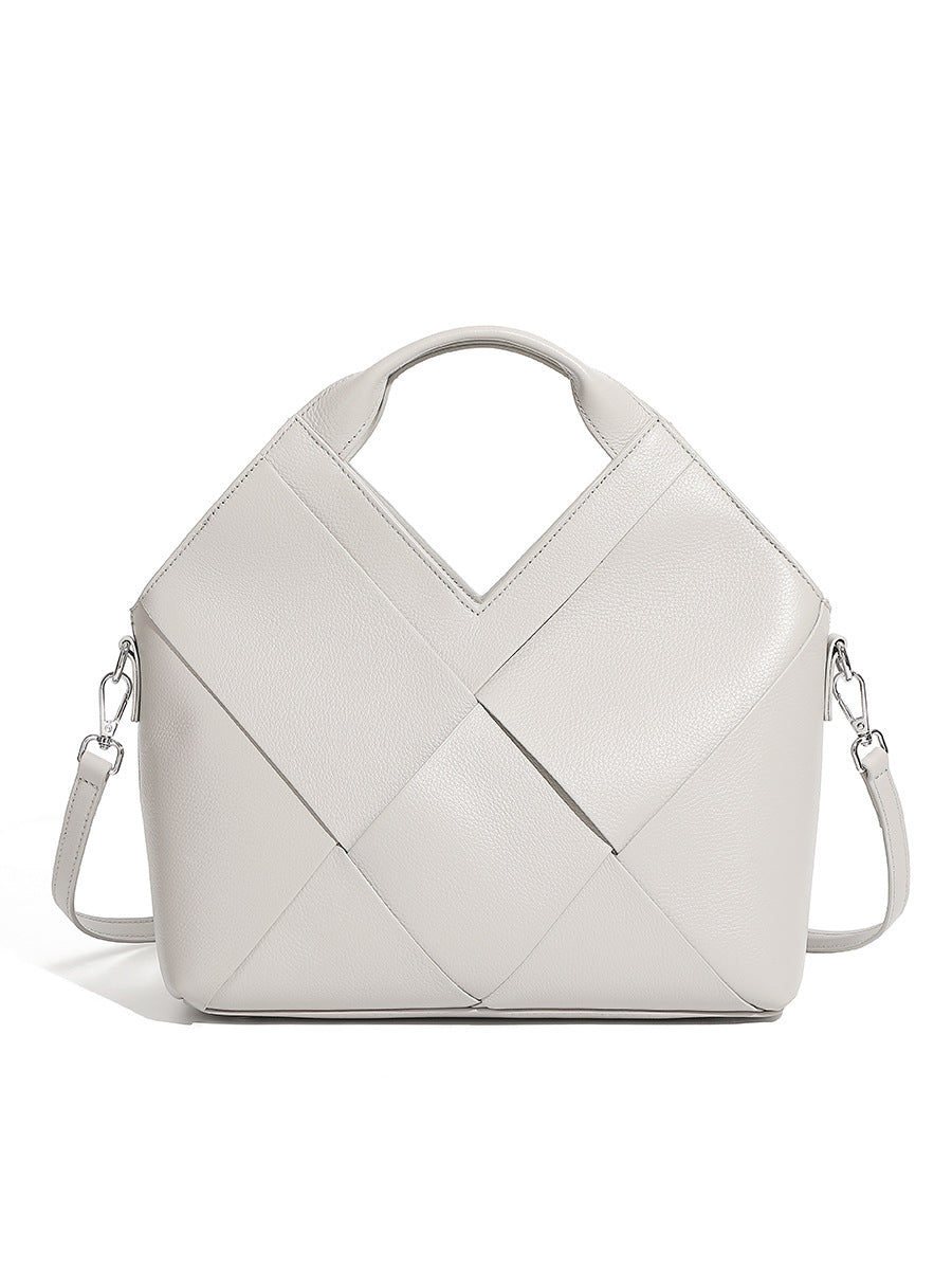 Women's Minimalism Woven Leather Tote Bag-RAIIFY