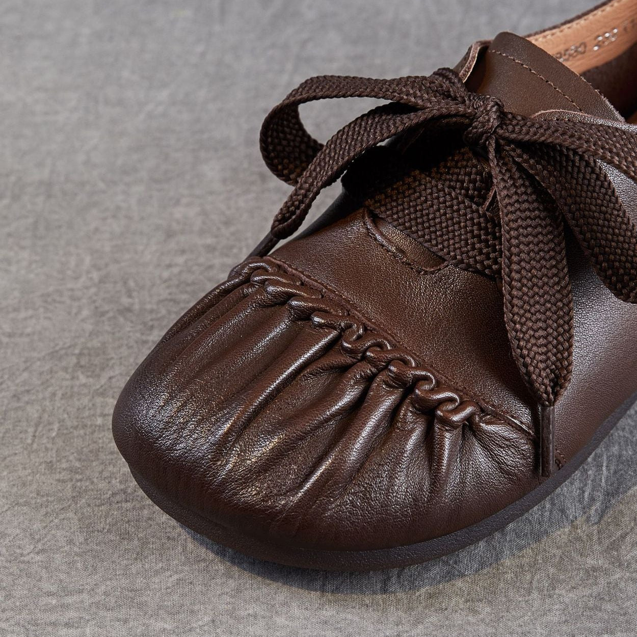 Women's Handmade Vintage Leather Lace-up Casual Shoes-RAIIFY