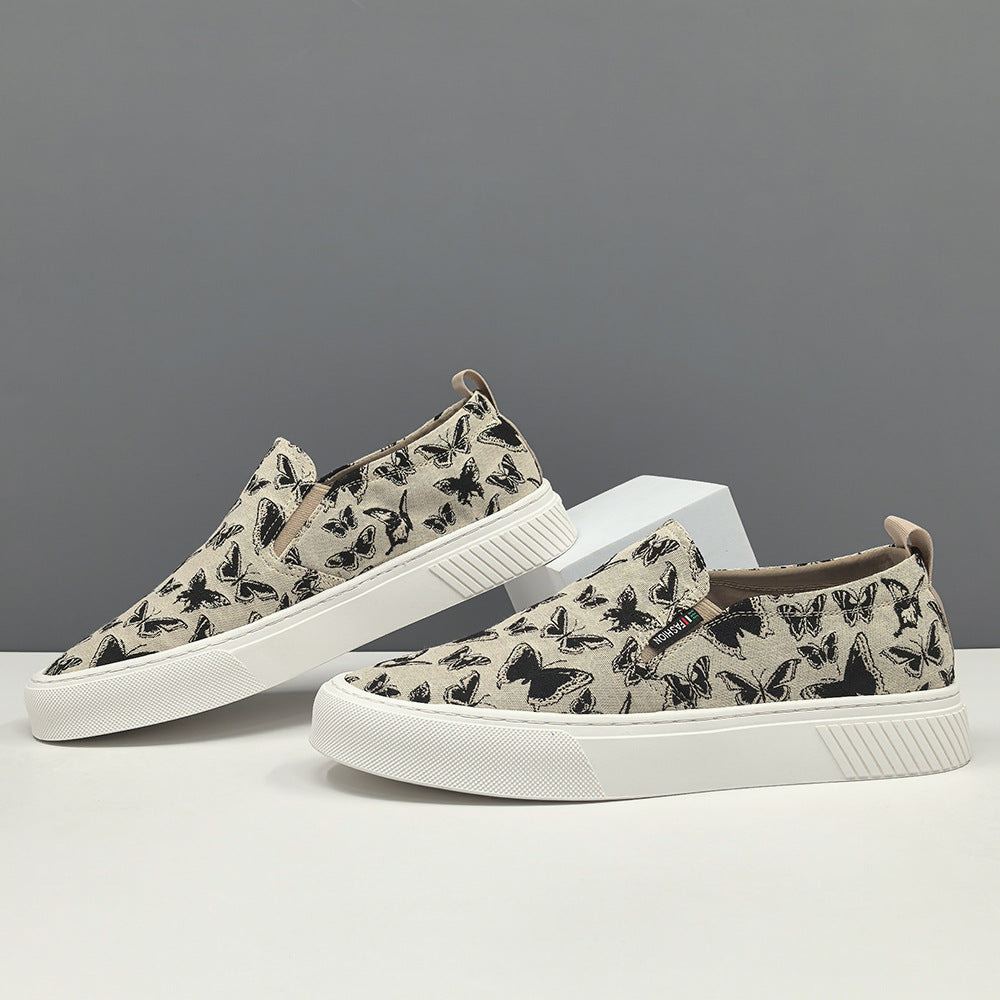 Men Fashion Knitted Canvas Flat Casual Loafers-RAIIFY