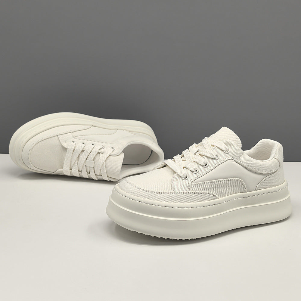 Men Fashion Quilted Breathable Canvas Casual Sneakers-RAIIFY
