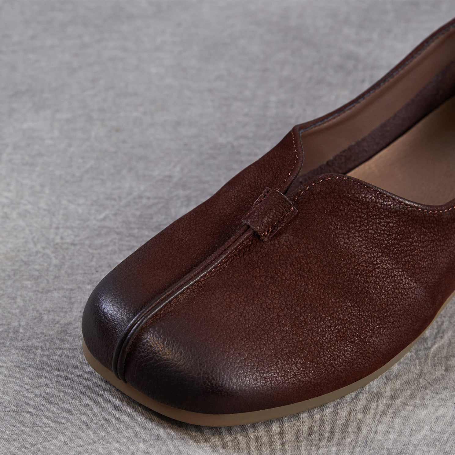 Women's Vintage Soft Leather Low Top Flats-RAIIFY