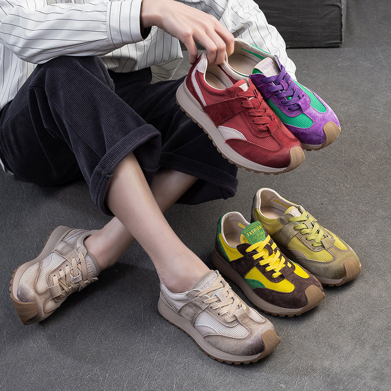 Women Color Matching Patchwork Casual Training Sneakers-RAIIFY