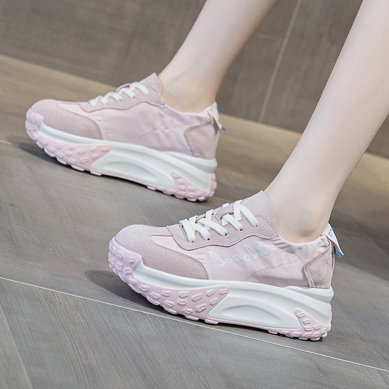 Women's Stylish Suede Canvas Platform Casual Shoes-RAIIFY