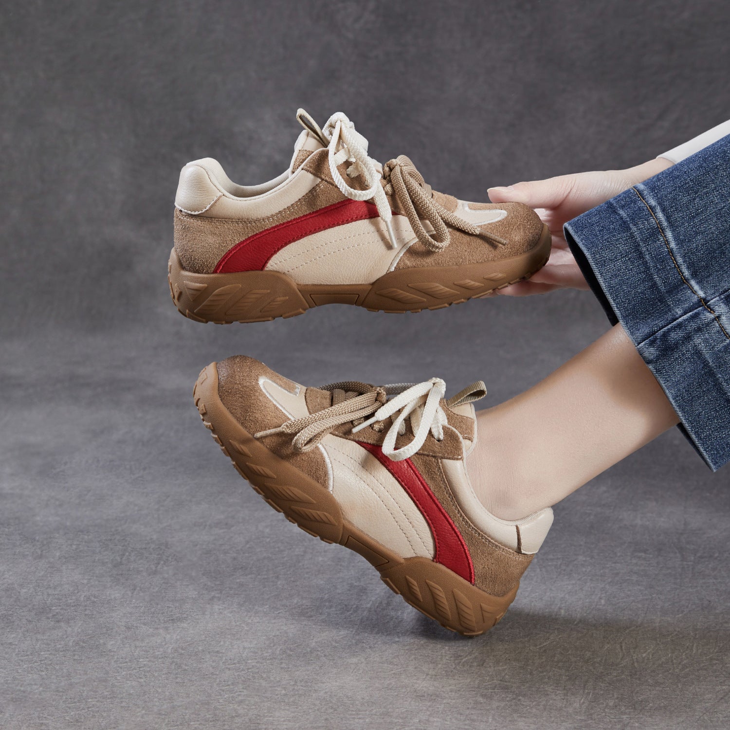 Women's Retro Suede Training Casual Sneakers-RAIIFY