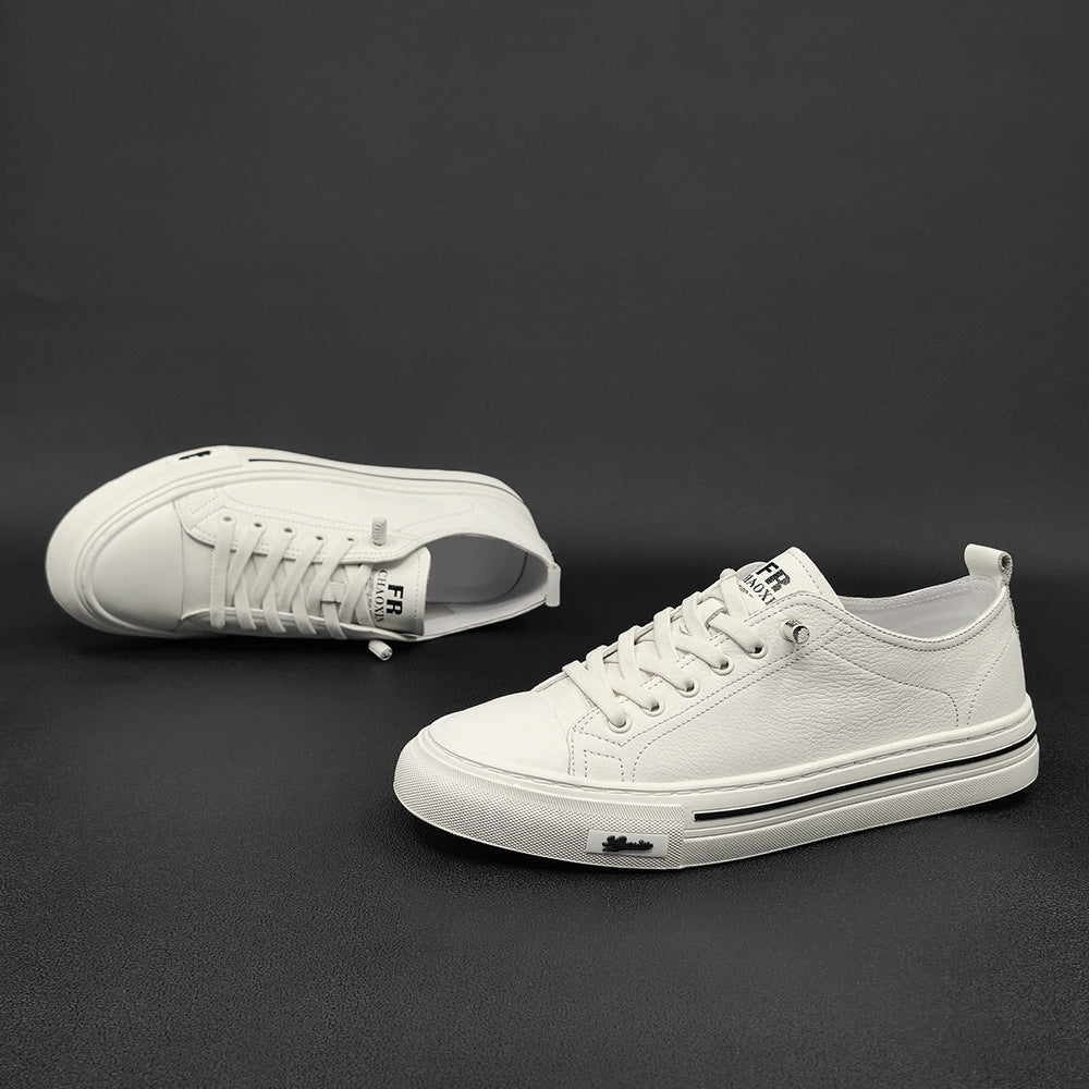 Men Casual Minimalist Leather Slip-on Flat Shoes-RAIIFY