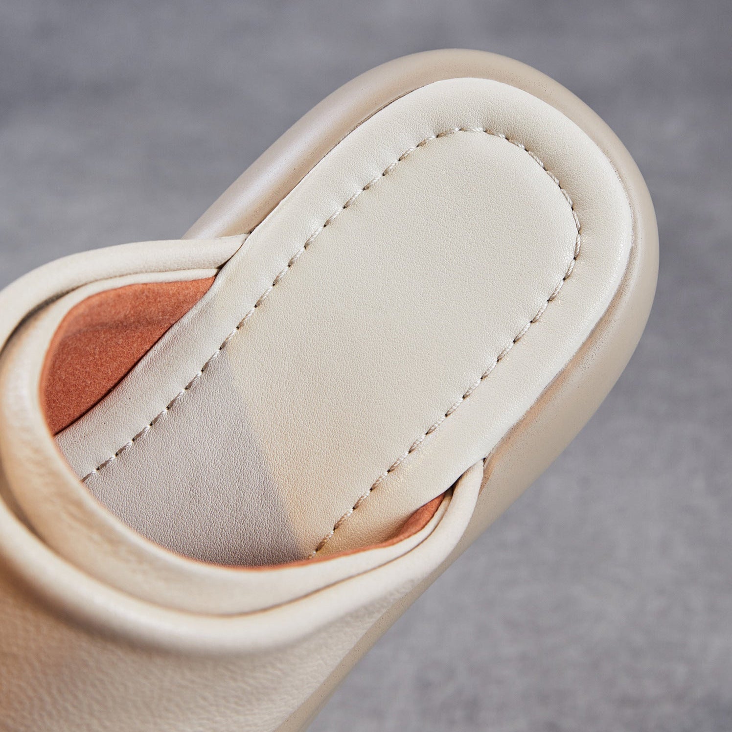 Women's Pleated Leather Platform Casual Open Toe Slides-RAIIFY