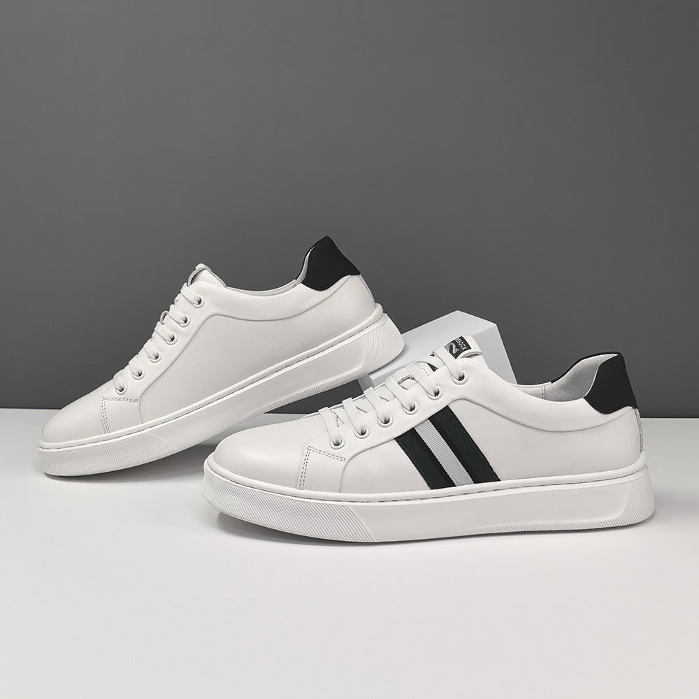 Men Fashion Leather Flat Casual Shoes-RAIIFY