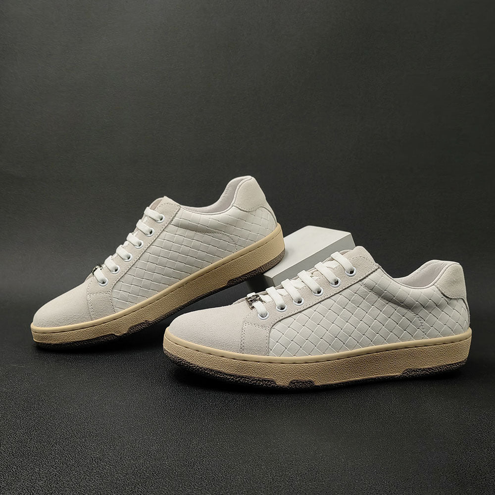 Men Fashion Minimalist Patchwork Leather Flat Casual Shoes-RAIIFY