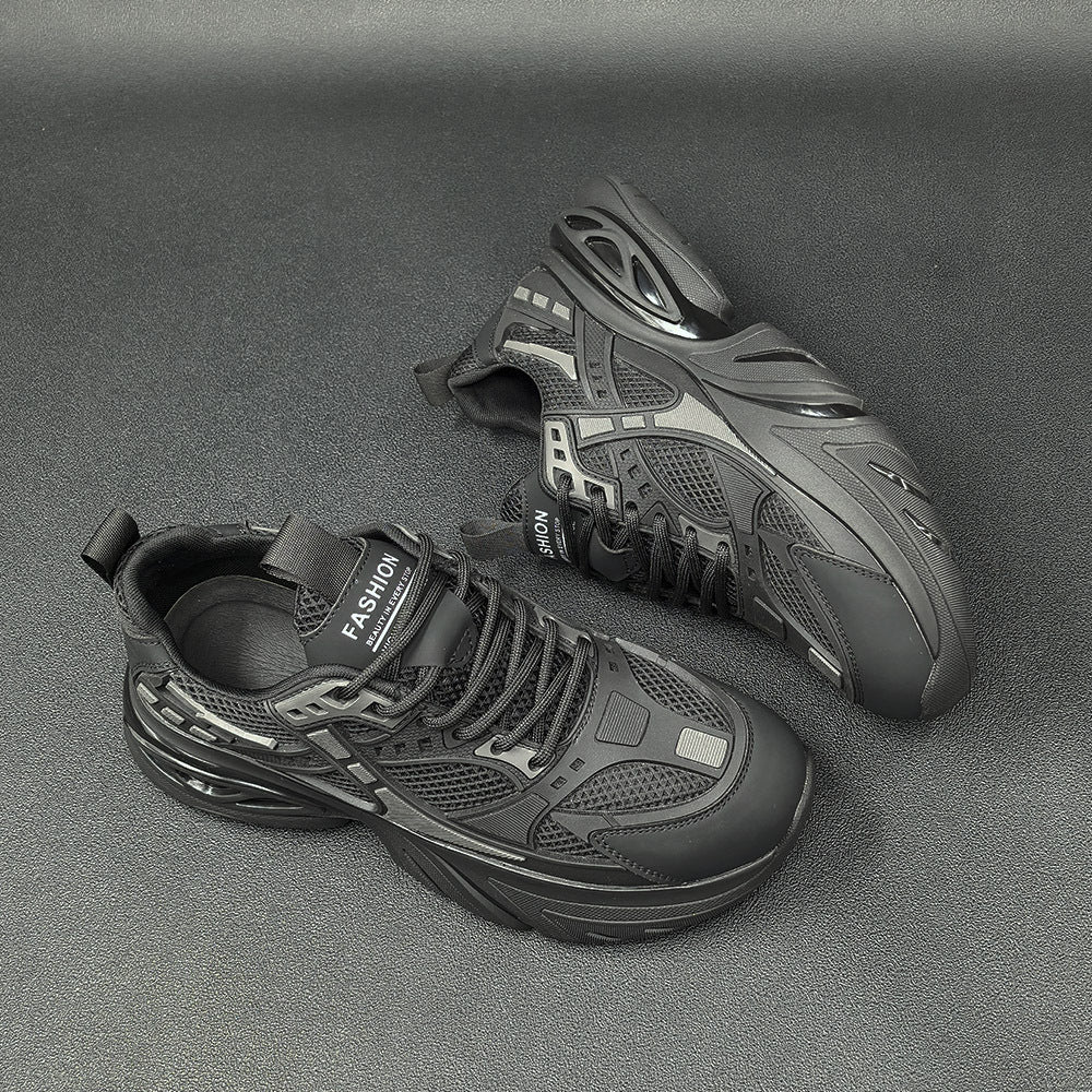 Men Breathable Mesh Fashion Thick Soled Casual Sneakers-RAIIFY