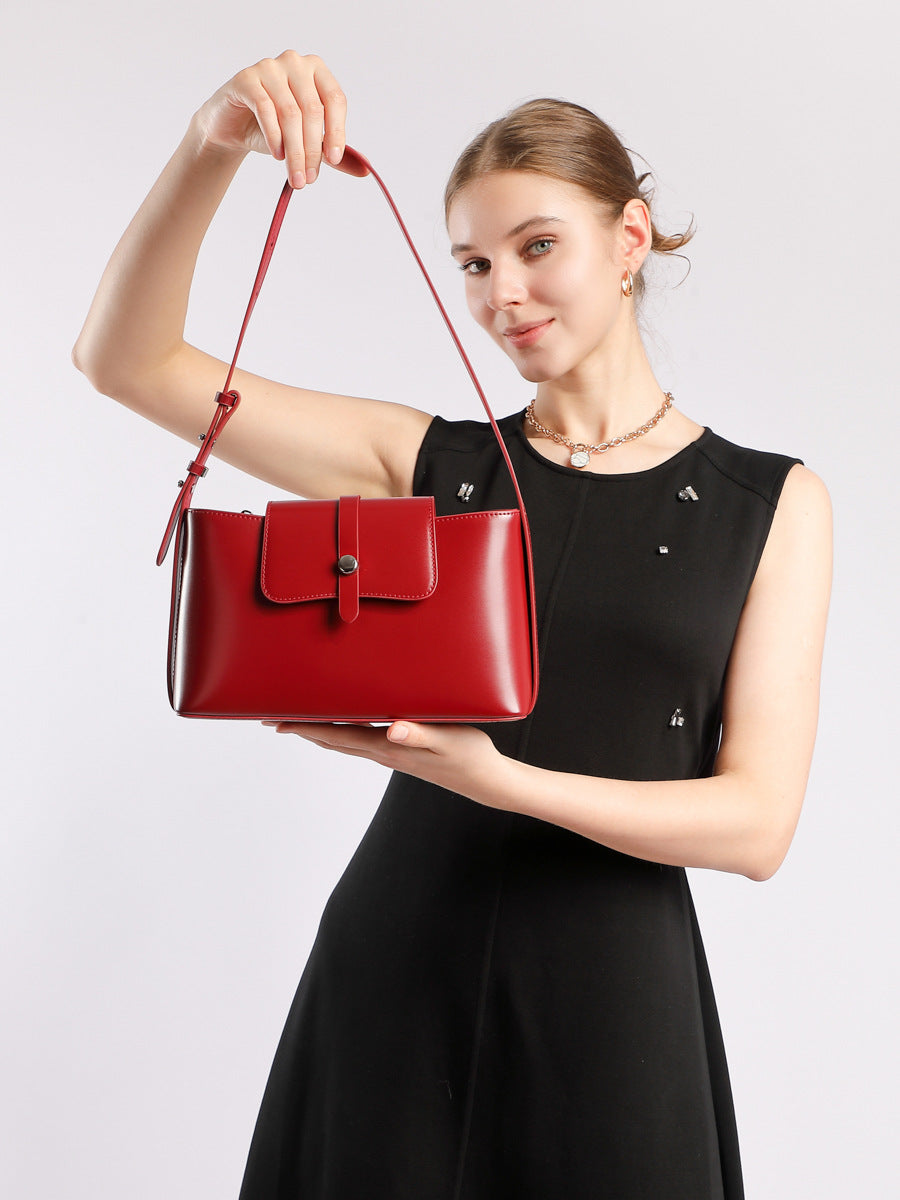Women's Minimalist Fashion Leather Underarm & Shoulder Bag-RAIIFY