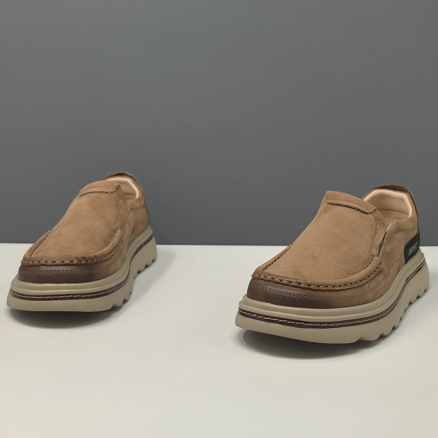 Men's Retro Leather Casual Slip-on Loafers-RAIIFY