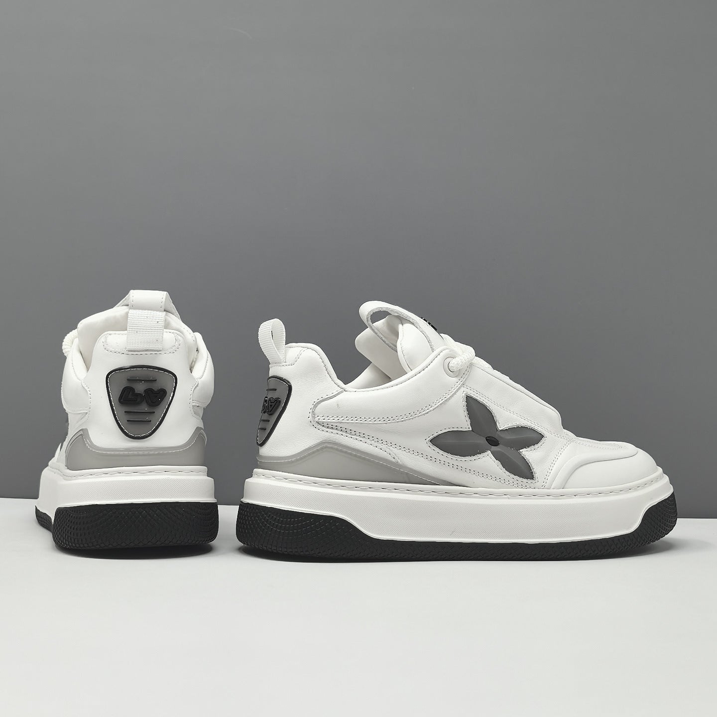 Men's Fashion Leather Flat Casual Sneakers-RAIIFY