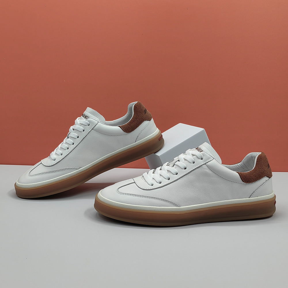 Men Fashion Soft Leather Flat Casual Shoes-RAIIFY