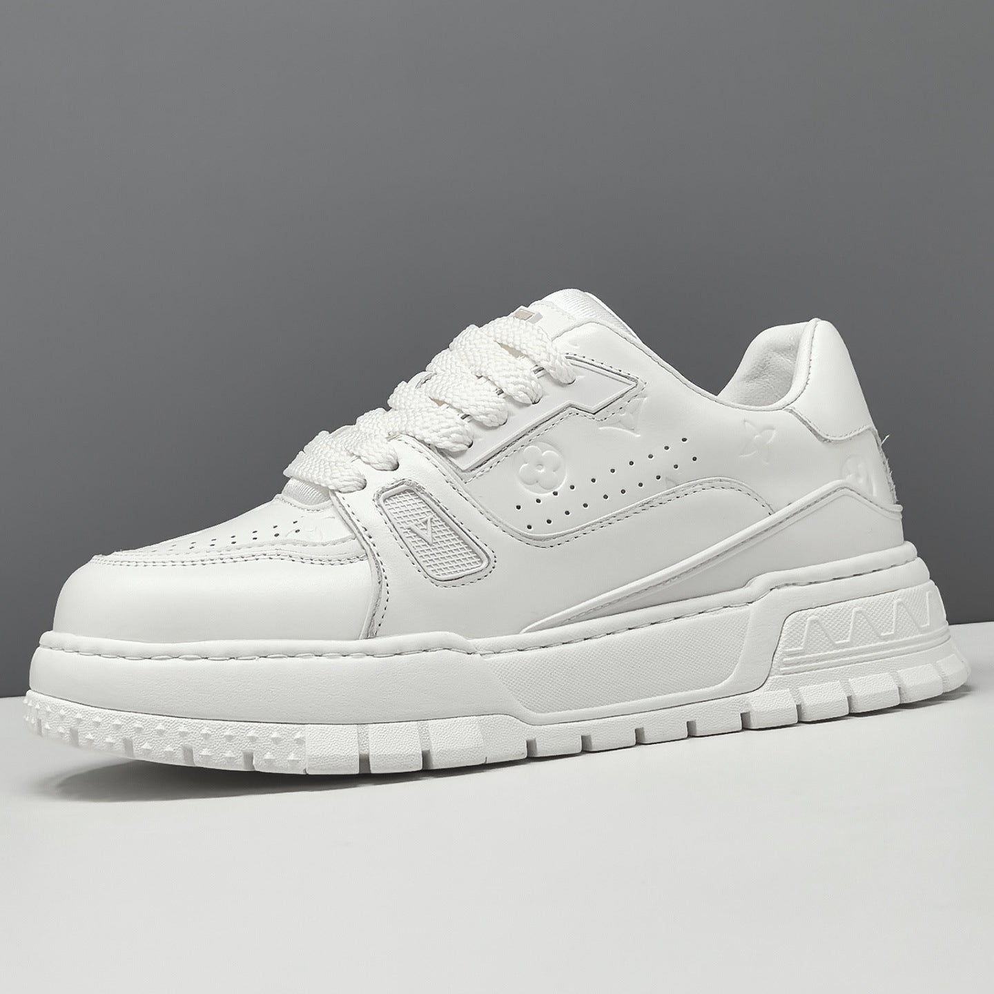 Men's Fashion Breathable Leather Casual Thick Soled Sneakers-RAIIFY