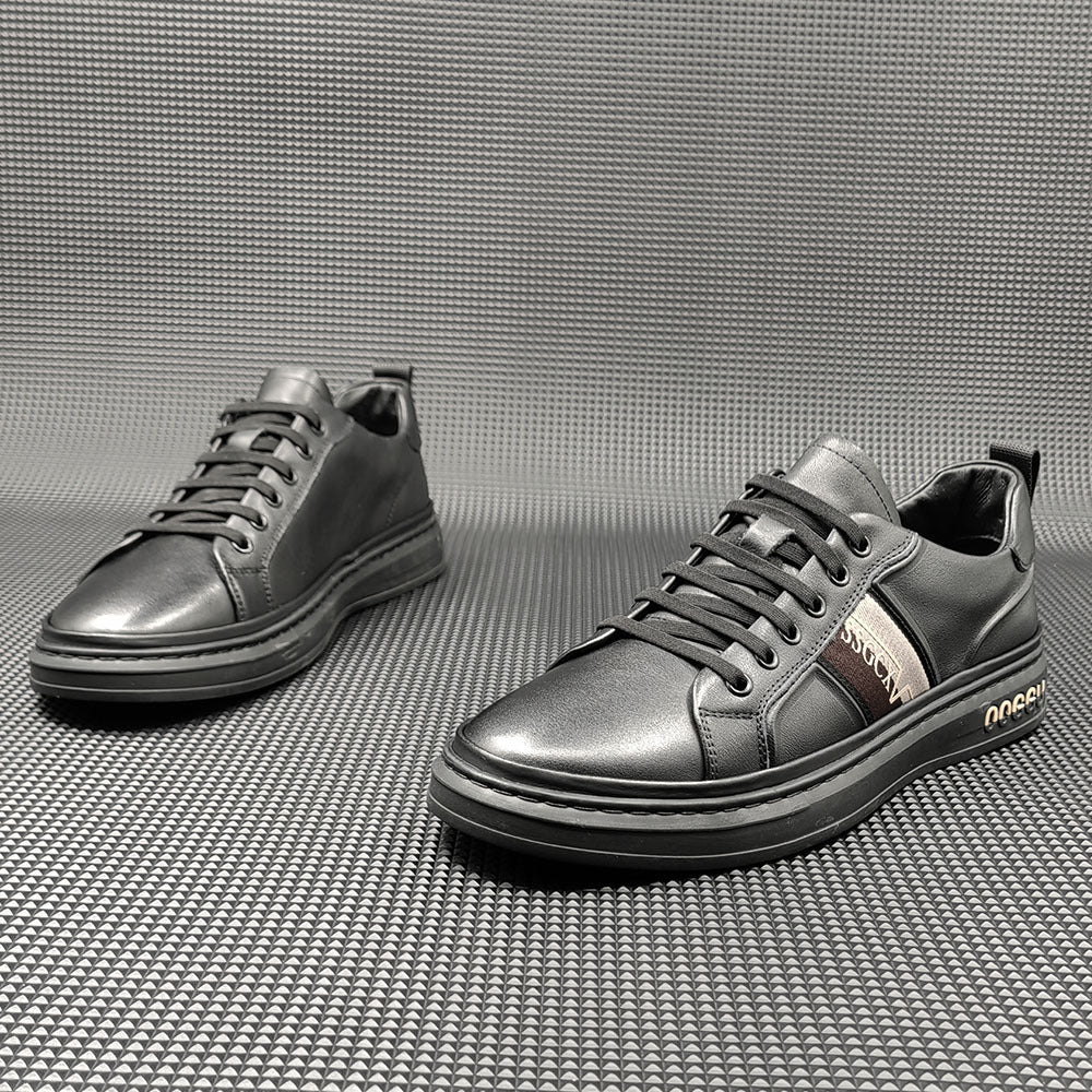 Men Fashion Leather Flat Slip-on Casual Shoes-RAIIFY