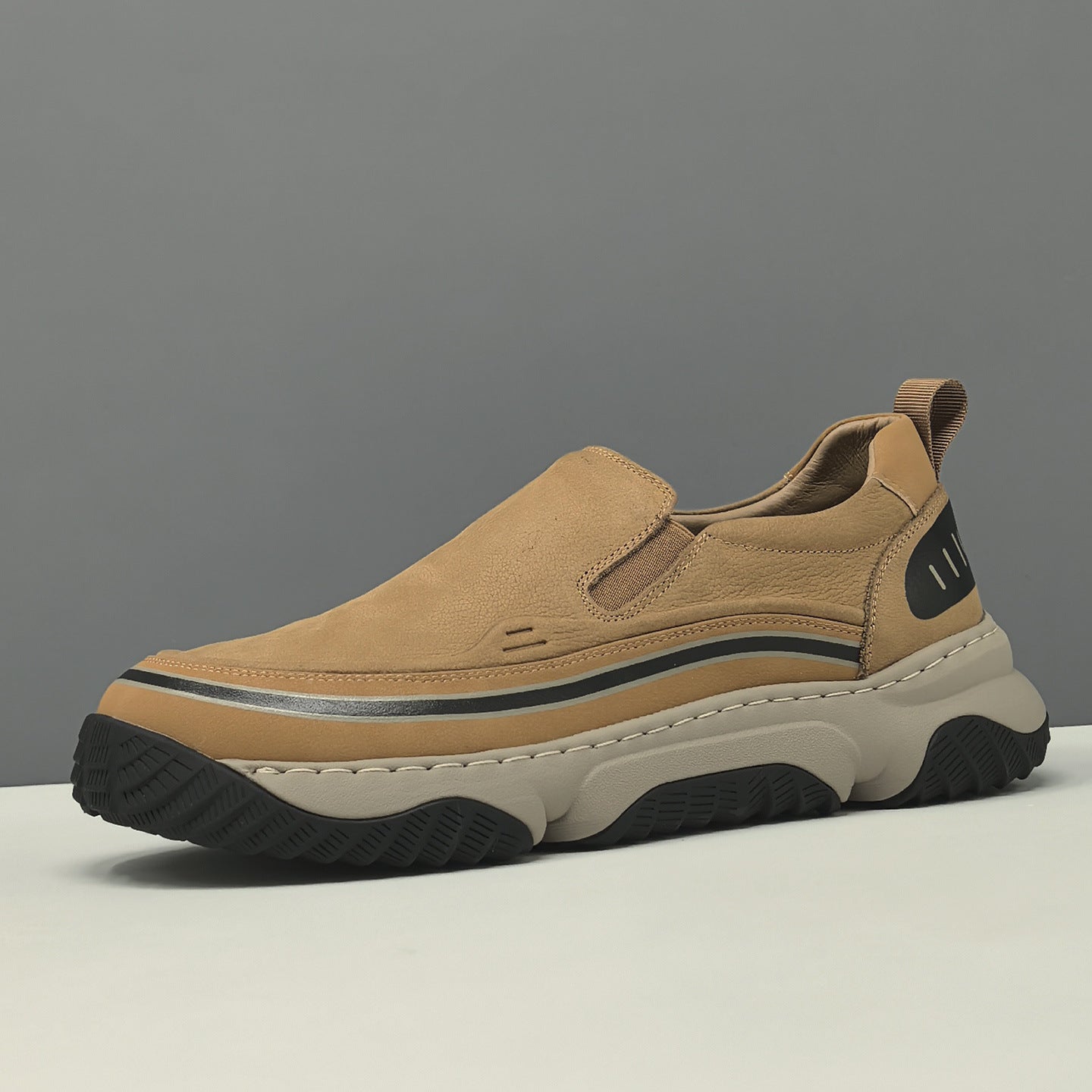 Men's Retro Casual Leather Slip-on Loafers-RAIIFY