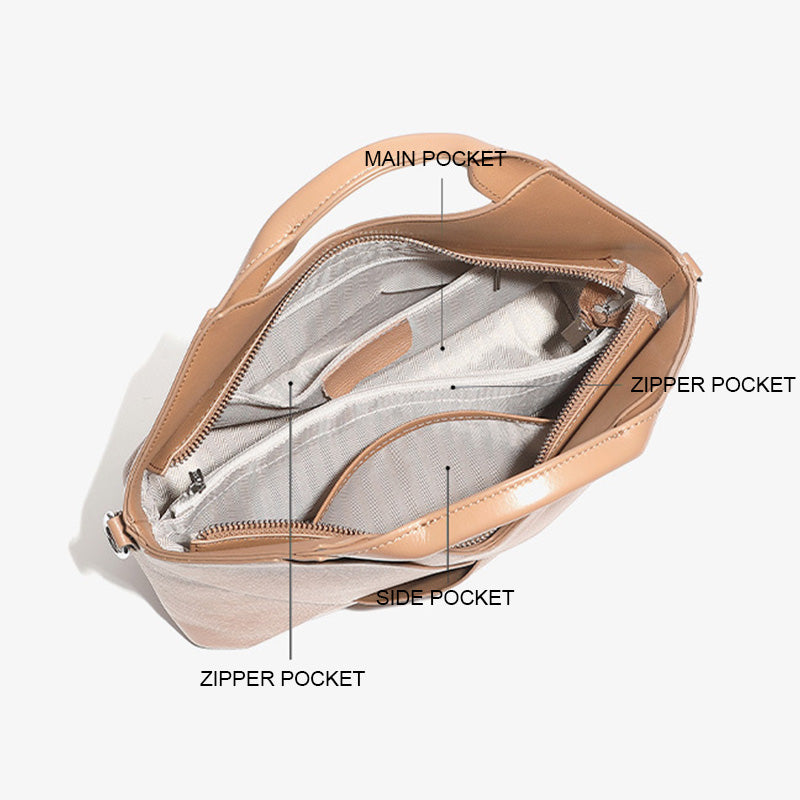 Women's Minimalism Woven Leather Tote Bag-RAIIFY