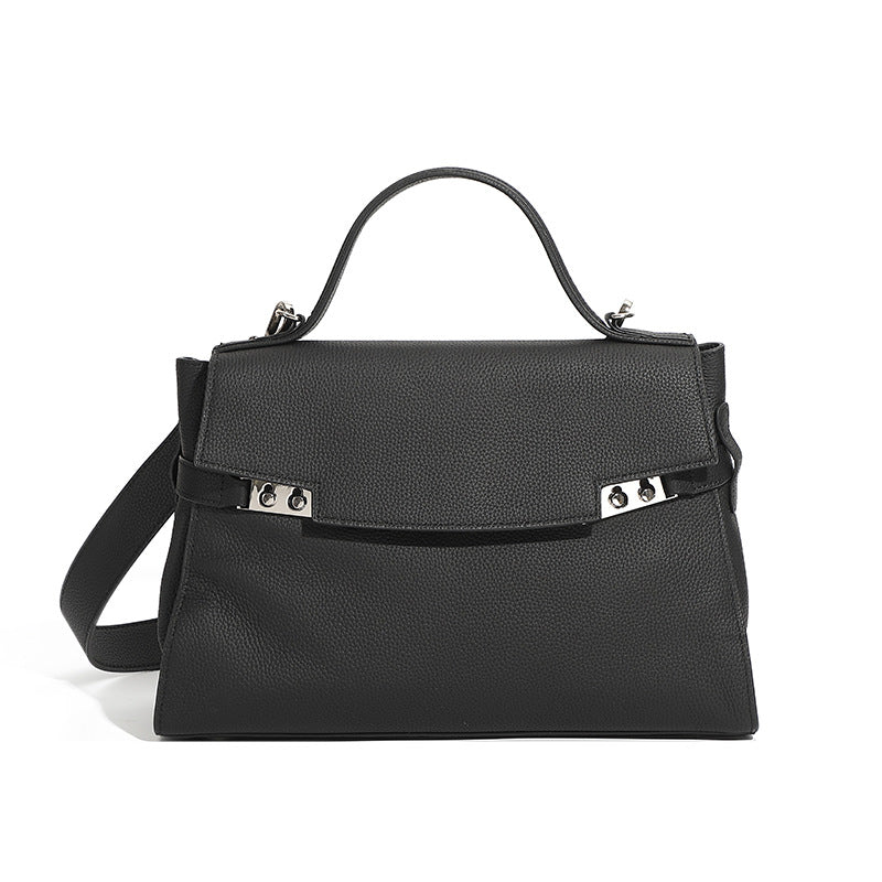 Women's Minimalist Fashion Plain Leather Satchel Bag-RAIIFY