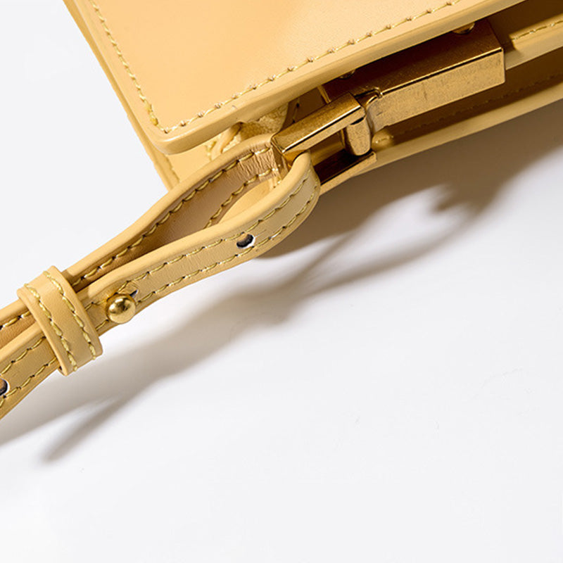 Women Minimalist Solid Leather Shoulder Bag-RAIIFY