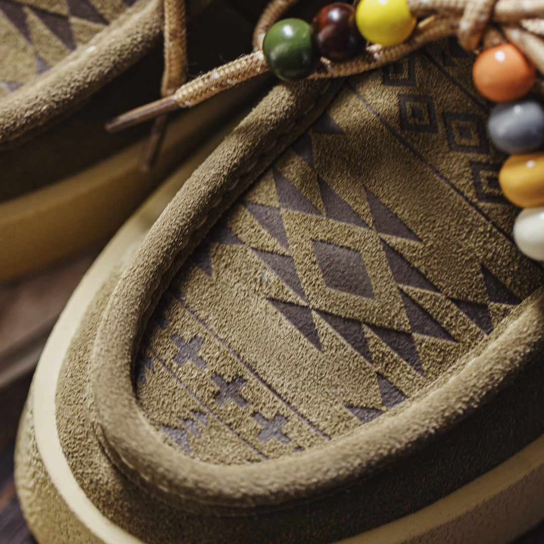 Men's Retro Leather Flat Thick Soled Casual Shoes-RAIIFY